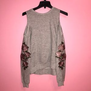rose embroidery sweater